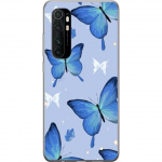 Mobiele hoes voor Xiaomi Mi Note 10 Lite met Blauwe vlinders ontwerp