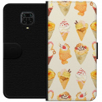 Portemonnee-hoesje voor Xiaomi Redmi Note 9 Pro met Glasachtig ontwerp