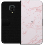 Portemonnee-hoesje voor Xiaomi Redmi Note 9 Pro met Roze Hart ontwerp