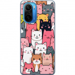 Mobiele hoes voor Xiaomi Poco F3 met Kattenpatroon ontwerp Mobiele hoes voor Xiaomi Poco F3 met Kattenpatroon ontwerp