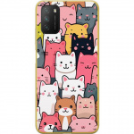 Mobiele hoes voor Xiaomi Poco M3 met Kattenpatroon ontwerp