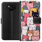 Portemonnee-hoesje voor Xiaomi Poco X3 NFC met Kattenpatroon ontwerp