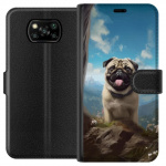 Portemonnee-hoesje voor Xiaomi Poco X3 NFC met Blije Hond ontwerp Portemonnee-hoesje voor Xiaomi Poco X3 NFC met Blije Hond ontwerp