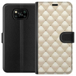 Portemonnee-hoesje voor Xiaomi Poco X3 NFC met Goudglans ontwerp