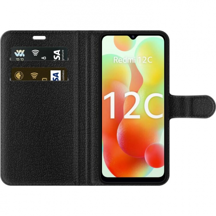 Portemonnee-hoesje voor Xiaomi Redmi 12C met Bloemen ontwerp Portemonnee-hoesje voor Xiaomi Redmi 12C met Bloemen ontwerp