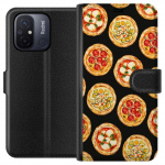 Portemonnee-hoesje voor Xiaomi Redmi 12C met Pizza ontwerp Portemonnee-hoesje voor Xiaomi Redmi 12C met Pizza ontwerp