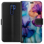 Portemonnee-hoesje voor Xiaomi Redmi 9 met Magische bloemen ontwerp