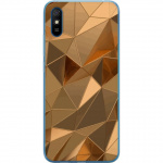 Mobiele hoes voor Xiaomi Redmi 9AT met 3D Goud ontwerp