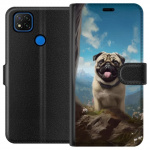 Portemonnee-hoesje voor Xiaomi Redmi 9C met Blije Hond ontwerp