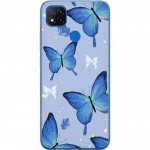 Mobiele hoes voor Xiaomi Redmi 9C NFC met Blauwe vlinders ontwerp Mobiele hoes voor Xiaomi Redmi 9C NFC met Blauwe vlinders ontwerp
