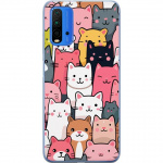 Mobiele hoes voor Xiaomi Redmi 9T met Kattenpatroon ontwerp