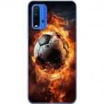 Mobiele hoes voor Xiaomi Redmi 9T met Voetbal ontwerp