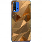 Mobiele hoes voor Xiaomi Redmi 9T met 3D Goud ontwerp