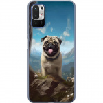 Mobiele hoes voor Xiaomi Redmi Note 10 5G met Blije Hond ontwerp