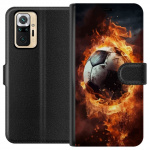 Portemonnee-hoesje voor Xiaomi Redmi Note 10 Pro met Voetbal ontwerp