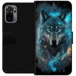 Portemonnee-hoesje voor Xiaomi Redmi Note 10S met Wolf ontwerp