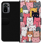 Portemonnee-hoesje voor Xiaomi Redmi Note 10S met Kattenpatroon ontwerp Portemonnee-hoesje voor Xiaomi Redmi Note 10S met Kattenpatroon ontwerp