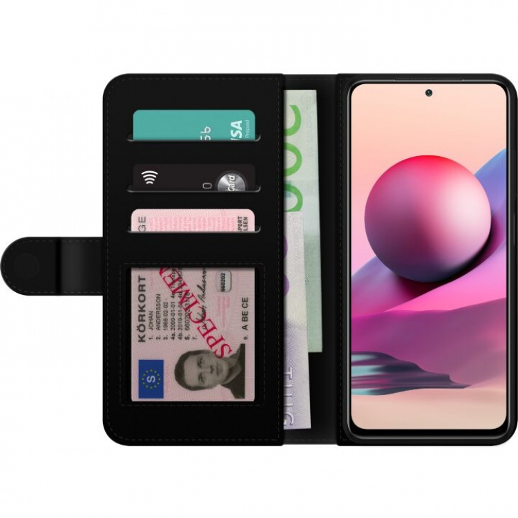Portemonnee-hoesje voor Xiaomi Redmi Note 10S met Nalle ontwerp Portemonnee-hoesje voor Xiaomi Redmi Note 10S met Nalle ontwerp