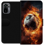 Portemonnee-hoesje voor Xiaomi Redmi Note 10S met Voetbal ontwerp