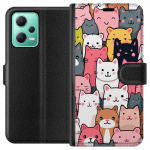Portemonnee-hoesje voor Xiaomi Redmi Note 12 met Kattenpatroon ontwerp