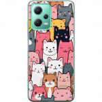 Mobiele hoes voor Xiaomi Redmi Note 12 met Kattenpatroon ontwerp