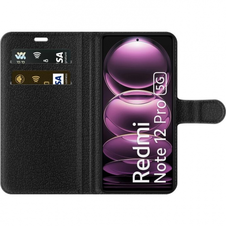 Portemonnee-hoesje voor Xiaomi Redmi Note 12 Pro met Vurig zijde ontwerp Portemonnee-hoesje voor Xiaomi Redmi Note 12 Pro met Vurig zijde ontwerp