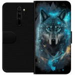 Portemonnee-hoesje voor Xiaomi Redmi Note 8 Pro met Wolf ontwerp