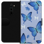 Portemonnee-hoesje voor Xiaomi Redmi Note 8 Pro met Blauwe vlinders ontwerp