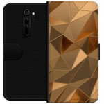 Portemonnee-hoesje voor Xiaomi Redmi Note 8 Pro met 3D Goud ontwerp