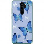Mobiele hoes voor Xiaomi Redmi Note 8 Pro met Blauwe vlinders ontwerp