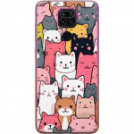 Mobiele hoes voor Xiaomi Redmi Note 9 met Kattenpatroon ontwerp