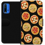 Portemonnee-hoesje voor Xiaomi Redmi Note 9 4G met Pizza ontwerp Portemonnee-hoesje voor Xiaomi Redmi Note 9 4G met Pizza ontwerp