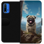 Portemonnee-hoesje voor Xiaomi Redmi Note 9 4G met Blije Hond ontwerp
