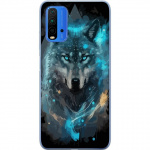 Mobiele hoes voor Xiaomi Redmi Note 9 4G met Wolf ontwerp