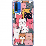 Mobiele hoes voor Xiaomi Redmi Note 9 4G met Kattenpatroon ontwerp Mobiele hoes voor Xiaomi Redmi Note 9 4G met Kattenpatroon ontwerp