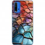 Mobiele hoes voor Xiaomi Redmi Note 9 4G met Metallic patroon ontwerp