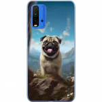 Mobiele hoes voor Xiaomi Redmi Note 9 4G met Blije Hond ontwerp