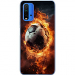 Mobiele hoes voor Xiaomi Redmi Note 9 4G met Voetbal ontwerp