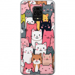Mobiele hoes voor Xiaomi Redmi Note 9S met Kattenpatroon ontwerp