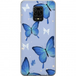 Mobiele hoes voor Xiaomi Redmi Note 9S met Blauwe vlinders ontwerp