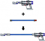 Förlängning till Dyson V7/V8/V10/V11/V15, Blå
