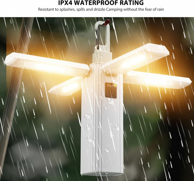 Hopfällbar LED campinglampa med flera ljuslägen Hopfällbar LED campinglampa med flera ljuslägen