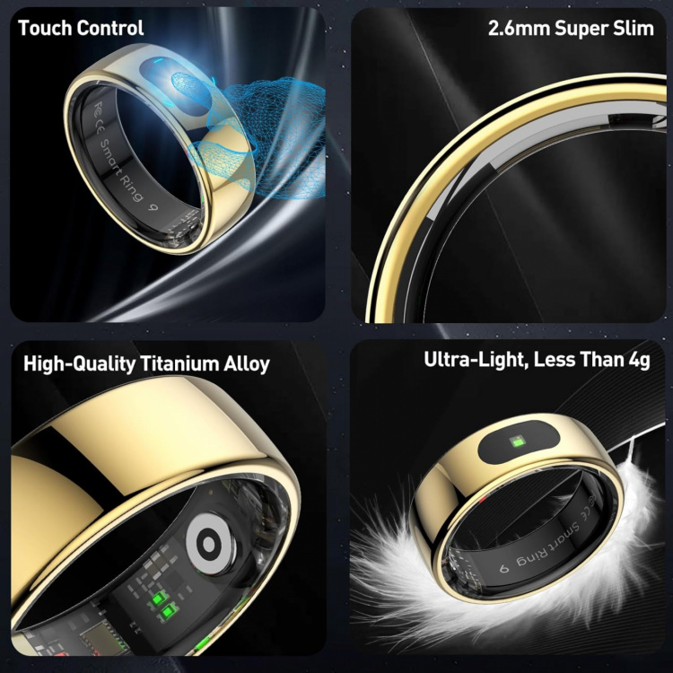 Smart Ring strl 10, Svart Smart Ring strl 10, Svart