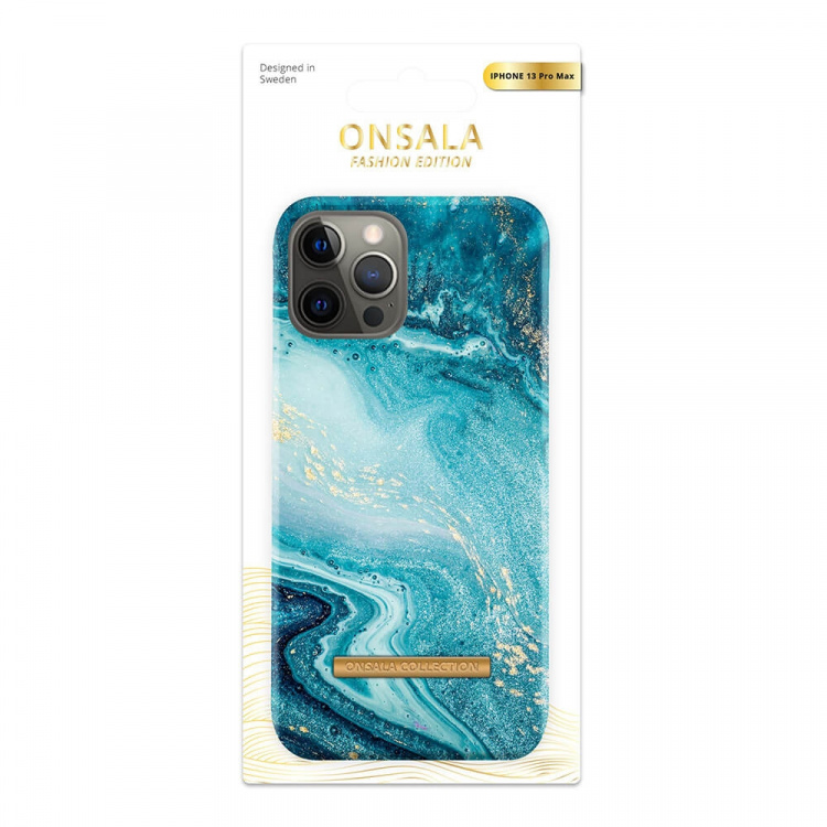 ONSALA COLLECTION Mobile Cover Soft Blue Sea Marble iPhone 13 Pro Max ONSALA COLLECTION Mobile Cover Soft Blue Sea Marble iPhone 13 Pro Max