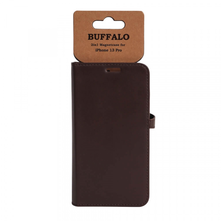 BUFFALO Wallet Leather Brown 3 Cardpockets iPhone 13 Pro BUFFALO Wallet Leather Brown 3 Cardpockets iPhone 13 Pro