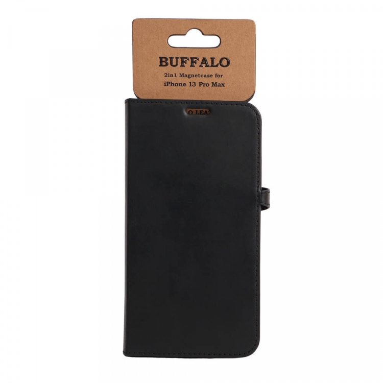 BUFFALO Wallet Leather Black 3 Cardpockets iPhone 13 Pro Max BUFFALO Wallet Leather Black 3 Cardpockets iPhone 13 Pro Max