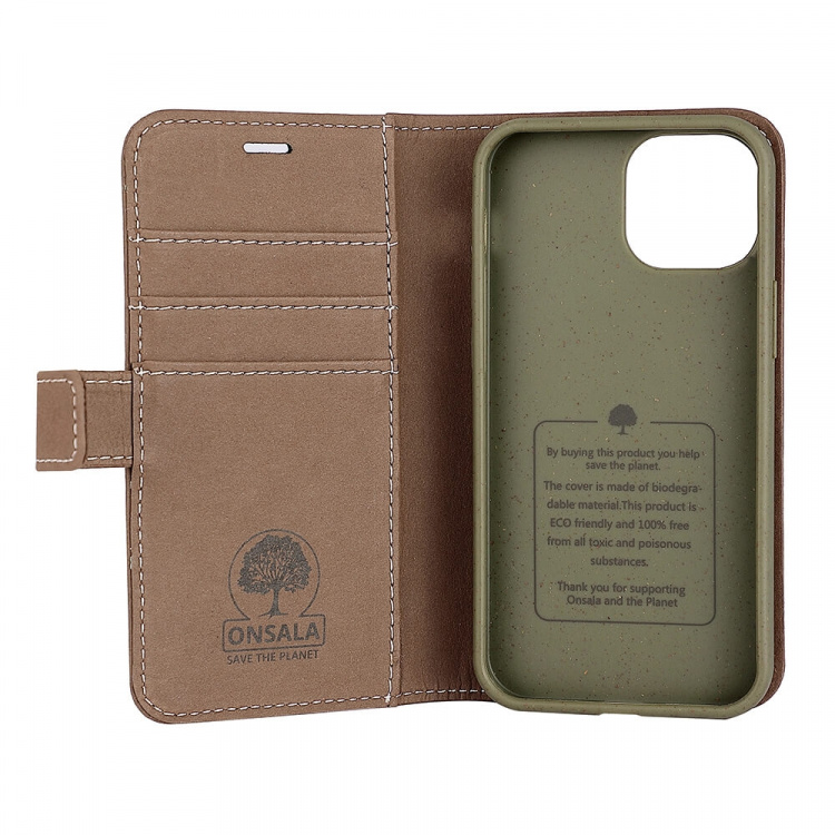 ONSALA ECO Mobile Wallet Brown iPhone 13 Mini ONSALA ECO Mobile Wallet Brown iPhone 13 Mini
