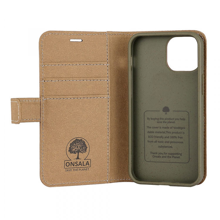 ONSALA ECO Mobile Wallet Sand iPhone 13 Mini ONSALA ECO Mobile Wallet Sand iPhone 13 Mini