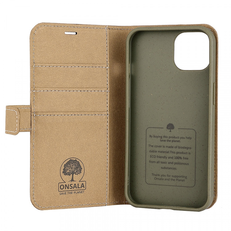 ONSALA ECO Mobile Wallet Sand iPhone 13  ONSALA ECO Mobile Wallet Sand iPhone 13