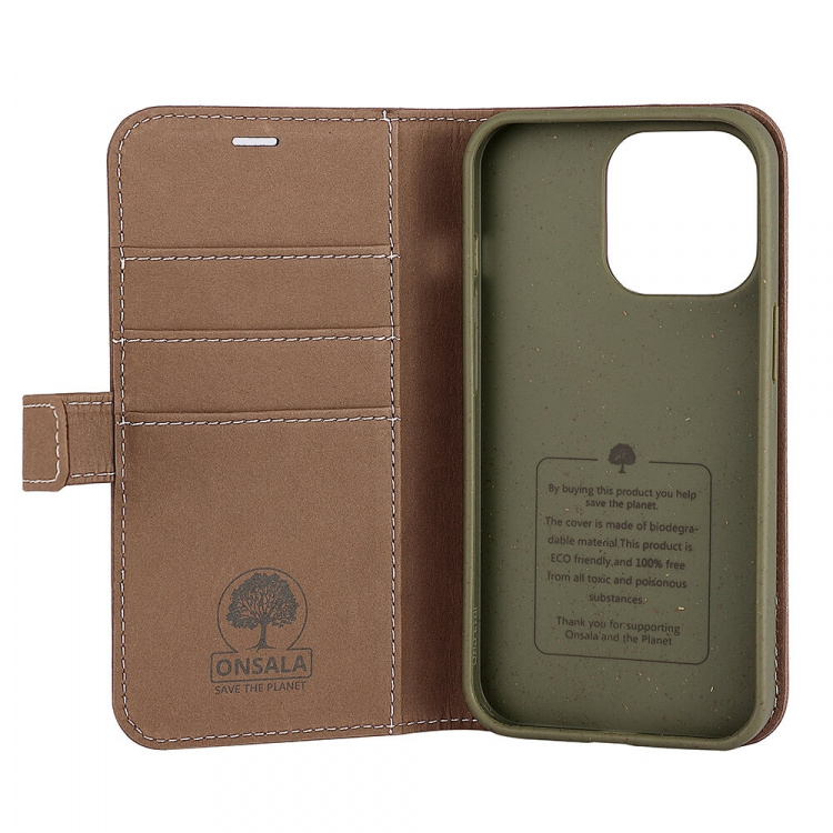 ONSALA ECO Mobile Wallet Brown iPhone 13 Pro ONSALA ECO Mobile Wallet Brown iPhone 13 Pro